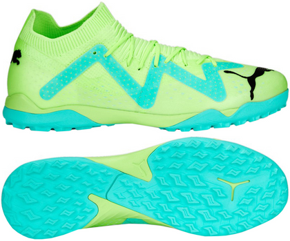 Seledynowo-turkusowe buty turfy Puma Future Match 107184 03