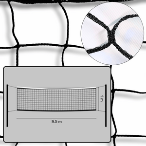 Siatka do siatkówki treningowa |9,5m x 1m| PE 3mm czarna bezwęzłowa - Legend Sport