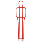 Czerwony pojedynczy mur piłkarski NO10 PDM-E160L4 160 cm