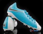 Niebiesko-białe buty piłkarskie Nike Hypervenom Phelon FG 852595-104 JR