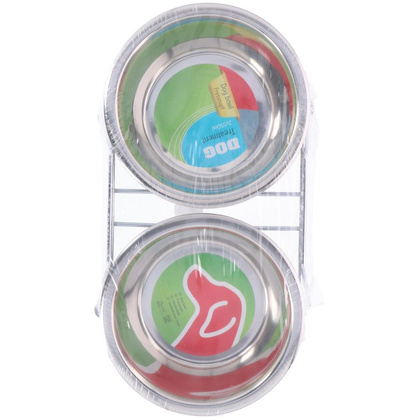 MISKA DLA PSA I KOTA STAL NIERDZEWNA 2x550ML