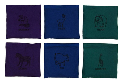 Woreczki gimnastyczne VEDB-ANM5X5 kpl. 12szt. Zwierzaki