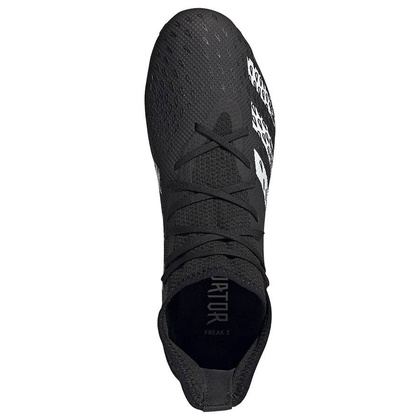 Czarno-białe buty piłkarskie korki Adidas Predator Freak.3 FG FY1030