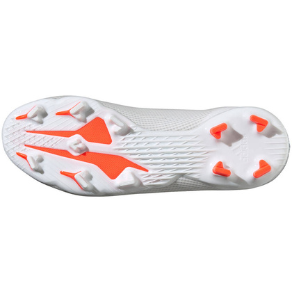 Biało-szare buty piłkarskie korki Adidas X Speedflow.3 FG FY3305 - Junior