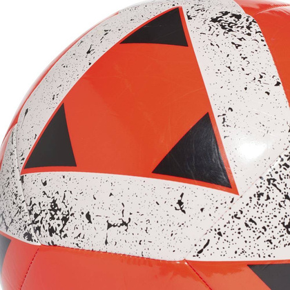 Biało-pomarańczowa piłka nożna Adidas Starlancer V CD6580