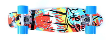 Kolorowa deskorolka fiszka Smj BS-2206 PWT Graffiti