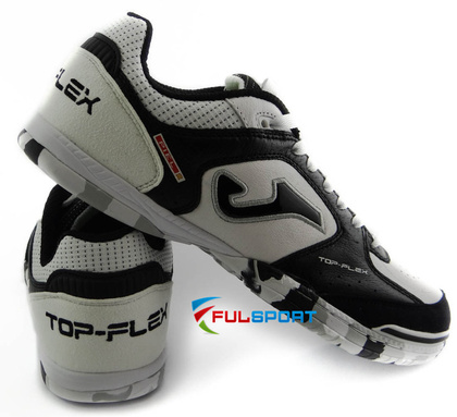 Biało-czarne buty piłkarskie na halę Joma Top Flex Sala 702