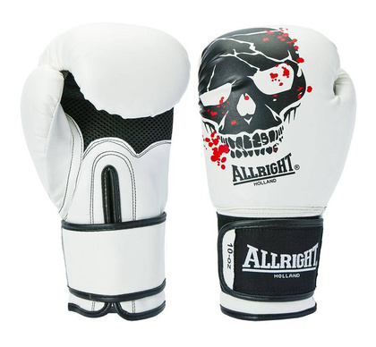 RĘKAWICE BOKSERSKIE SKULL 12oz białe