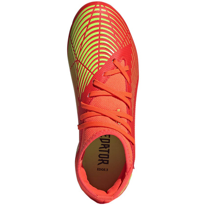 Czerwono-seledynowe buty piłkarskie korki Adidas Predator Edge.3 GW0980 - Junior