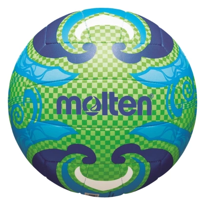 Niebiesko-zielona piłka do siatkówki plażowej Molten Beach V5B1502-L