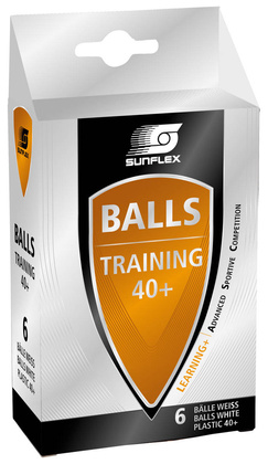 Białe piłeczki do tenisa stołowego Sunflex Outdoor Balls 6 szt. 20611