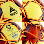 Żółto-czerwona piłka nożna halowa Select Futsal Academy Special - rozmiar 4