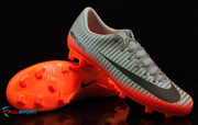 Szaro-pomarańczowe buty piłkarskie Nike Mercurial Victory FG CR 852489-001 JR