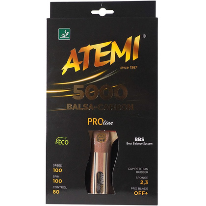 Atemi 5000 AN - Rakietka do tenisa stołowego (rączka anatomiczna) + piłeczki