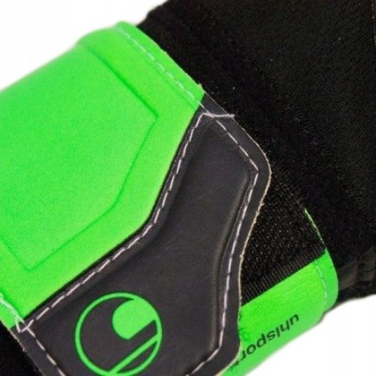 Czarno-zielone rękawice bramkarskie Uhlsport Super Soft 101102101