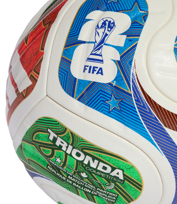 Kolorowa piłka nożna Adidas Trionda Competition World Cup 2026 JD8031