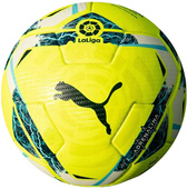 Żółta piłka nożna meczowa Puma LaLiga 2 Adrenalina FIFA 083522 01