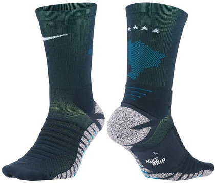 Ciemnozielone skarpetki treningowe piłkarskie Nike NG Neymar CREW-GFX SX6963-454
