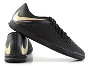 Czarne buty piłkarskie na halę Nike Hypervenom Phantom Club IC AJ3789-090 Junior
