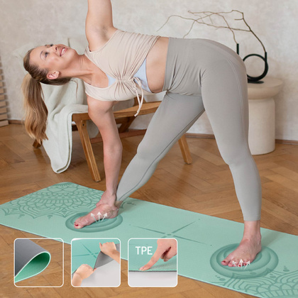 ZESTAW DO JOGI HMS MINT MATA TPE YM10 + KOSTKA KJ02 + PASEK SJ02