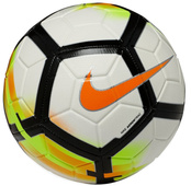 Bialo-pomarańczowa piłka nożna Nike Strike Repl Ordem SC3147-100 r4