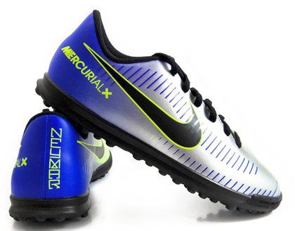 Szaro-niebieskie buty piłkarskie na orlik Nike Mercurial Vortex TF 921497-407 JR
