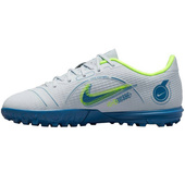 Szaro-niebieskie buty piłkarskie turfy Nike Mercurial Vapor 14 Academy DJ2863 054 - Junior