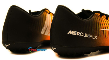 Pomarańczowo-czarne buty piłkarskie na orlik Nike Mercurial Victory TF 831968-801