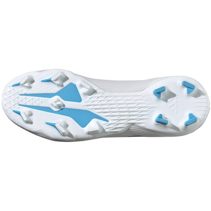 Biało-niebieskie buty piłkarskie korki Adidas X Speedflow.3 FG GW7488 - Junior