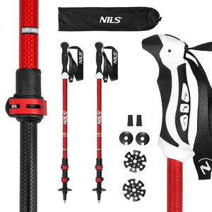 TK8601 RED KIJE TREKKINGOWE ALUMINIOWE NILS