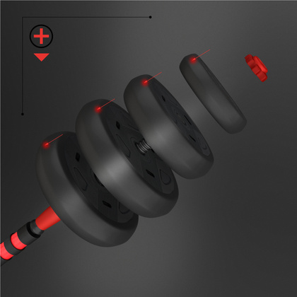 SGN140 PRO SET 6W1 ZESTAW CIĘŻARÓW 40KG HMS