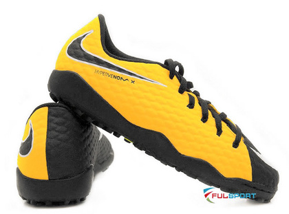 Pomarańczowo-czarne buty piłkarskie na orlika Nike Hypervenom Phelon TF 852562-801