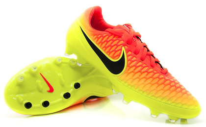 Czerwono-żółte buty piłkarskie Nike Magista Orden FG 651329-807
