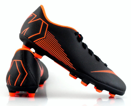 Czarno-pomarańczowe buty piłkarskie Nike Mercurial Vapor Club MG AH7378-081