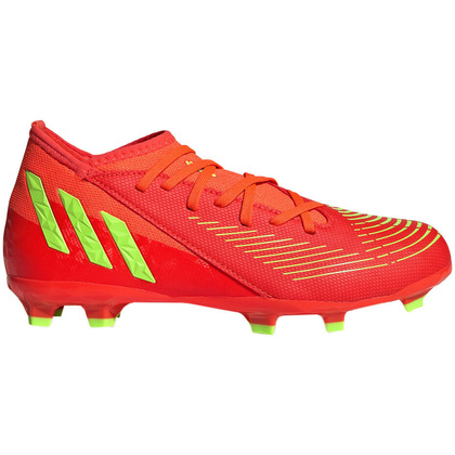Czerwono-seledynowe buty piłkarskie korki Adidas Predator Edge.3 GW0980 - Junior
