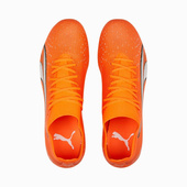 Pomarańczowe buty wkęty piłkarskie Puma Ultra Match MxSG 107216 01