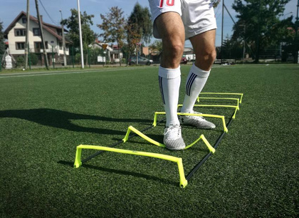 Żółta drabinka koordynacyjna, podwyższana 6 stopniowa Yakimasport 100216