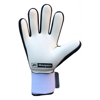 Biało-czarne rękawice bramkarskie 4Keepers Evo Gris NC