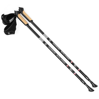 Czarne kijki Nordic Walking regulowane Smj Long Life