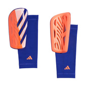 Pomarańczowo-granatowe ochraniacze piłkarskie Adidas Tiro League JD6026