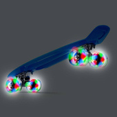 Niebieska deskorolka świecąca do jazdy fiszka Smj BS-2206PL LED