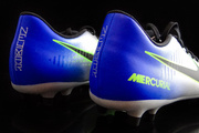 Szaro-niebieskie buty piłkarskie Nike Mercurial Vortex NJR FG 921490-407 JR
