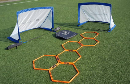 Niebieskie bramki przenośne Yakimasport POP-UP 100272 2szt.