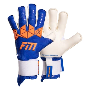Niebiesko-pomarańczowe rękawice bramkarskie Football Masters Invictus X PRO Blue Orange