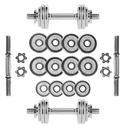 STC15 SZTANGIELKI REGULOWANE W WALIZCE CHROMOWANE 15KG HMS