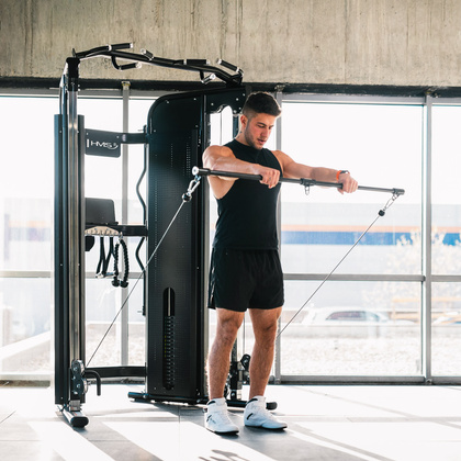 ARES PRO BRAMA DO ĆWICZEŃ Z WYCIĄGIEM I STOSEM COMMERCIAL HMS