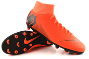 Pomarańczowo-czarne buty piłkarskie Nike Mercurial Superfly Club MG AH7363-810