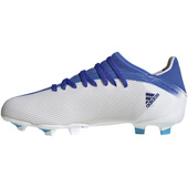 Biało-niebieskie buty piłkarskie korki Adidas X Speedflow.3 FG GW7488 - Junior