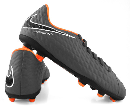 Szaro-czarne buty piłkarskie Nike Hypervenom Phantom Club FG AH7290-081