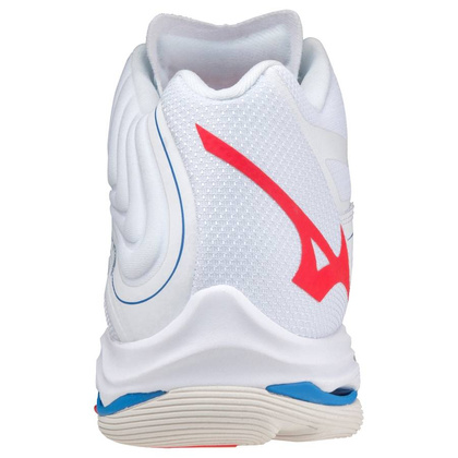 Biało-czerwone buty halowe Mizuno Wave Lightning Z6 MID